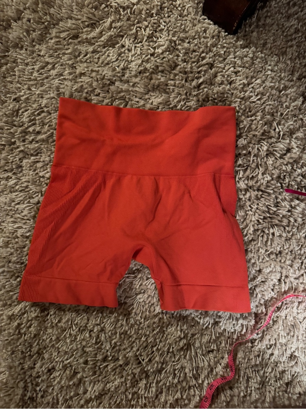 SET Active High-Waist Orange Bike Shorts